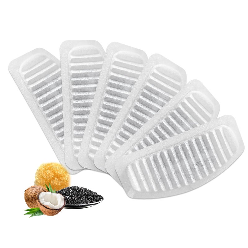 ORSDA Cat Water Fountain Filter, 6 Pack Replacement Filters for 67oz/2L Automatic Pet Fountain - 3 Triple Filtration System - Image 1